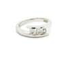Picture of Three Stone White Gold Round Diamond Bypass Ring