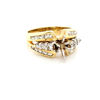 Picture of Yellow Gold Wide Diamond Semi Mount