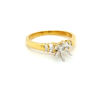 Picture of Yellow Gold Baguette & Round Diamond Semi Mount
