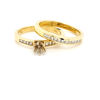Picture of Yellow Gold Semi Mount Bridal Set