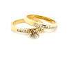 Picture of Yellow Gold Semi Mount Bridal Set