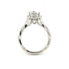 Picture of White Gold Twisted Round Diamond Halo Semi Mount