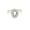 Picture of White Gold Fancy Oval Diamond Halo Semi Mount