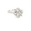 Picture of White Gold Fancy Floral Diamond Halo Semi Mount