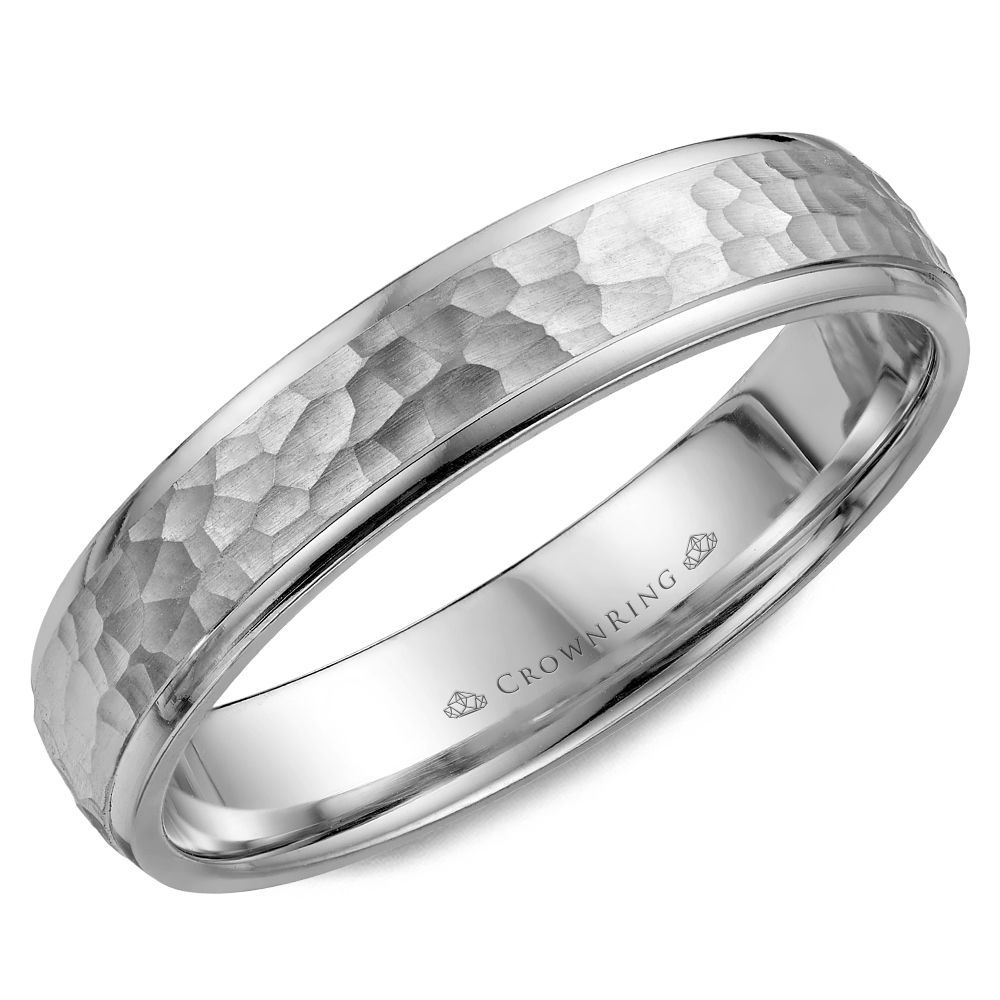 Textured Finish Center Men's Wedding Band | A. T. Thomas Jewelers ...