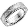 Picture of Hammered Finish Center Line And Milgrain Detailed Men's Wedding Band