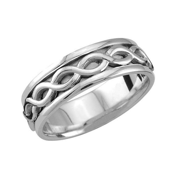 Picture of Infinity Loop Casted Center Men's Wedding Band