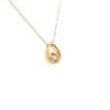 Picture of Yellow Gold Small Teardrop Diamond Necklace