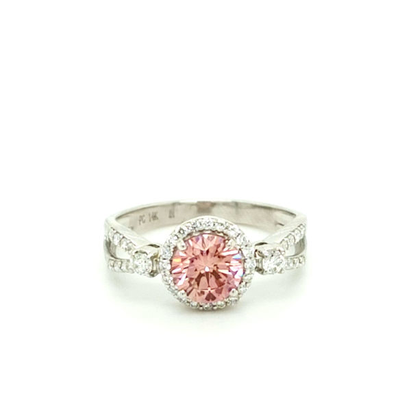 Picture of White Gold Lab Grown Pink Diamond Ring